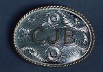 Oval handmade beltbuckle