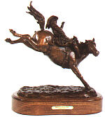 Drew a Good One - bronze by sculptor Susan Lynes