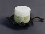 Lady Bug Leaf Candle Holder - bronze by sculptor Susan Lynes